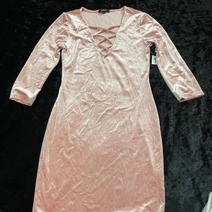 Blush pink mini dress